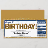 Uitnodiging voor verjaardagsconcert (Voorkant / Achterkant)