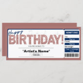 Uitnodiging voor verjaardagsconcert (Voorkant / Achterkant)