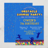 Uitnodiging voor verjaardagscursus voor obstakels (Voorkant / Achterkant)