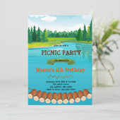 Uitnodiging voor verjaardagsfeest (Staand voorkant)