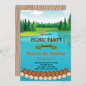 Uitnodiging voor verjaardagsfeest (Voorkant / Achterkant)