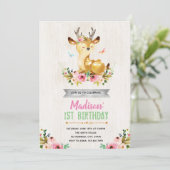 Uitnodiging voor verjaardagsfeest (Staand voorkant)