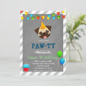 Uitnodiging voor verjaardagsfeest (Staand voorkant)