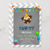 Uitnodiging voor verjaardagsfeest (Voorkant / Achterkant)