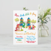 Uitnodiging voor verjaardagsfeest (Staand voorkant)