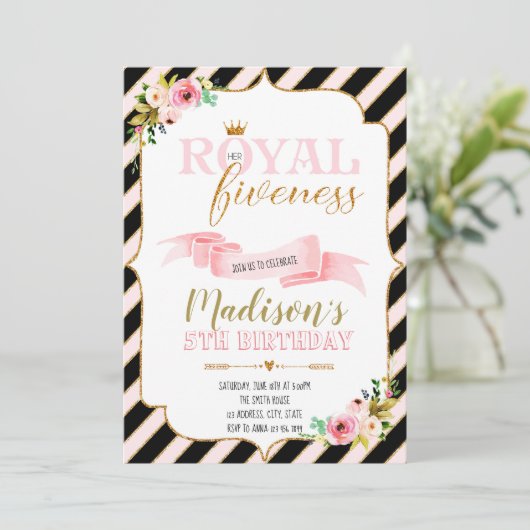 Uitnodiging voor verjaardagsfeest (Staand voorkant)