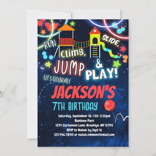 Uitnodiging voor verjaardagsfeest (Voorkant)