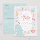 Uitnodiging voor verjaardagsfeest (Voorkant / Achterkant)