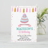 Uitnodiging voor verjaardagsfeest (Staand voorkant)