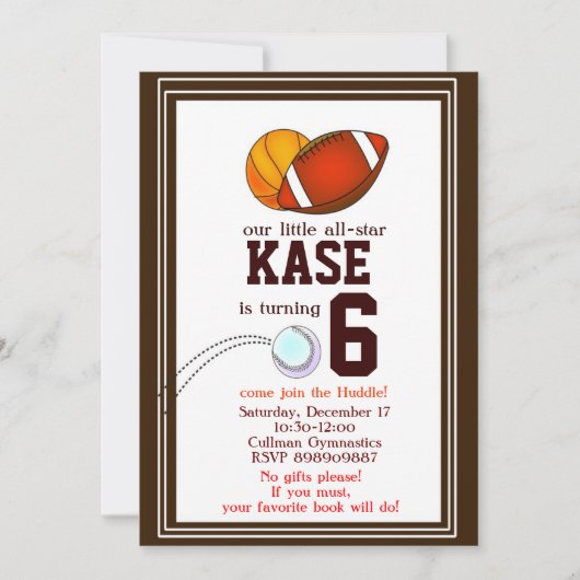 Uitnodiging voor verjaardagsfeest (Voorkant)