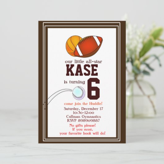 Uitnodiging voor verjaardagsfeest (Staand voorkant)