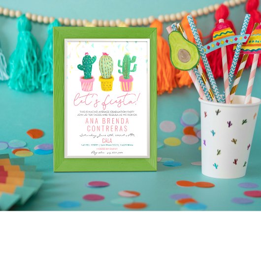 Uitnodiging voor verjaardagsfeest Cactus