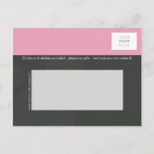 UITNODIGING VOOR VERJAARDAGSFEEST:: Dynamic Centri Briefkaart (Achterkant)