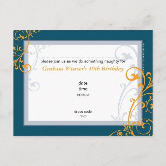 UITNODIGING VOOR VERJAARDAGSFEEST:: Fabulous 4 (Achterkant)