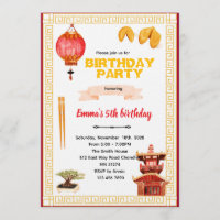 Uitnodiging voor verjaardagsfeest in Chinees resta