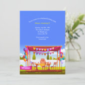 Uitnodiging voor verjaardagsfeest in de achtertuin (Staand voorkant)