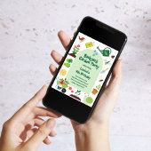 Uitnodiging voor verjaardagsfeest in de achtertuin