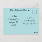 Uitnodiging voor verjaardagsfeest in diner uit de  (Achterkant)