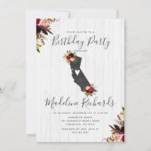 Uitnodiging voor verjaardagsfeest in rustieke stij (Voorkant)