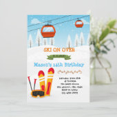 Uitnodiging voor verjaardagsfeest in Ski (Staand voorkant)