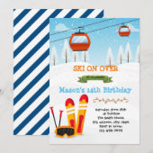 Uitnodiging voor verjaardagsfeest in Ski (Voorkant / Achterkant)