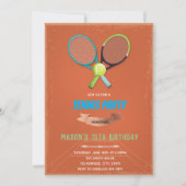 Uitnodiging voor verjaardagsfeest in Tennis (Voorkant)