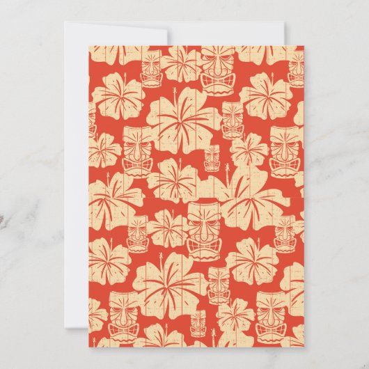 Uitnodiging voor verjaardagsfeest in Tiki (Achterkant)