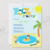 Uitnodiging voor verjaardagsfeest jongens in Cute  (Voorkant)