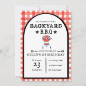 Uitnodiging voor verjaardagsfeest met BBQ in de ac (Voorkant)