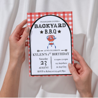Uitnodiging voor verjaardagsfeest met BBQ in de ac