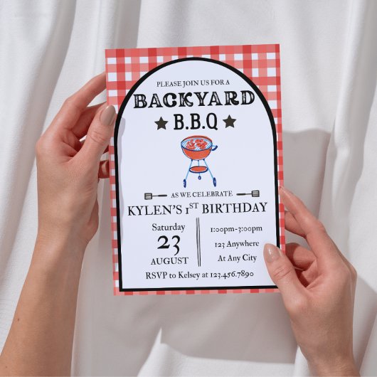 Uitnodiging voor verjaardagsfeest met BBQ in de ac
