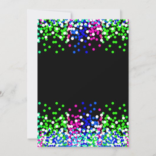 Uitnodiging voor verjaardagsfeest met gloedthema (Achterkant)