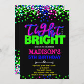 Uitnodiging voor verjaardagsfeest met gloedthema (Voorkant / Achterkant)