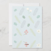 Uitnodiging voor verjaardagsfeest met koekjes en w (Achterkant)