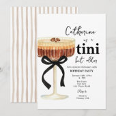 Uitnodiging voor verjaardagsfeest met koffiecockta (Voorkant / Achterkant)