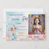 Uitnodiging voor verjaardagsfeest met magische zee (Voorkant)