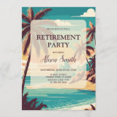 Uitnodiging voor verjaardagsfeest met tropisch str (Voorkant)