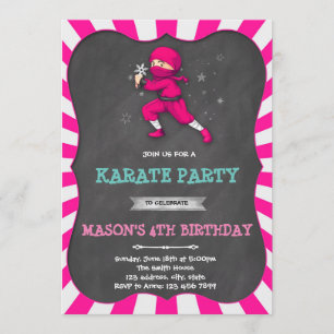 Uitnodiging voor verjaardagsfeest Ninja