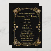 Uitnodiging voor verjaardagsfeest op elke leeftijd (Voorkant / Achterkant)