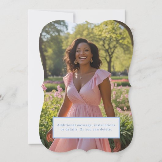 Uitnodiging voor verjaardagsfeest op elke leeftijd (Achterkant)