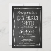 uitnodiging voor verjaardagsfeest op het bord (Voorkant)