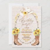 Uitnodiging voor verjaardagsfeest Pearl Sunflower (Voorkant)