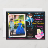 Uitnodiging voor verjaardagsfeest prins en prinses