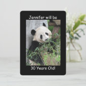 Uitnodiging voor verjaardagsfeest, tweezijdig, Pan (Staand voorkant)