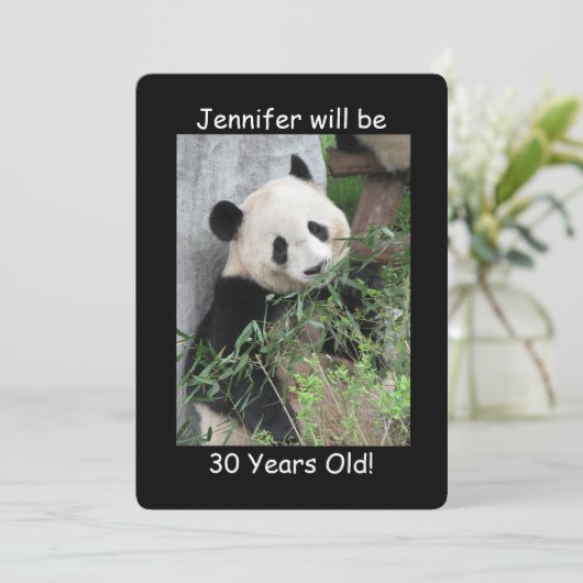 Uitnodiging voor verjaardagsfeest, tweezijdig, Pan (Staand voorkant)