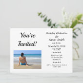 Uitnodiging voor verjaardagsfeest U bent uitgenodi (Staand voorkant)