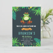 Uitnodiging voor verjaardagsfeest van boskikker (Staand voorkant)