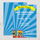 Uitnodiging voor verjaardagsfeest van Bounce (Voorkant / Achterkant)