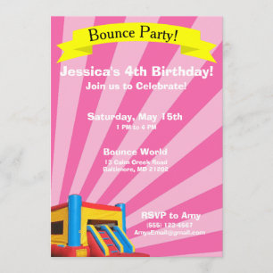 Uitnodiging voor verjaardagsfeest van Bounce