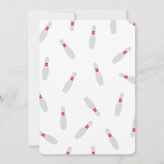 Uitnodiging voor verjaardagsfeest van Bowling Fun (Achterkant)